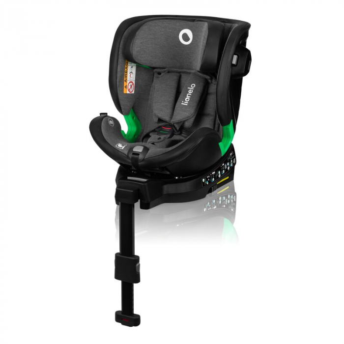 Scaun auto, Lionelo, Harmony i-Size, Rotire 360 grade, Protectie laterala, Cu spatar reglabil in 5 pozitii, Cu tetiera reglabila in 12 pozitii, 0-36 Kg, 40-150 cm, Cu Isofix, Husa din bambus, Conform  [31]