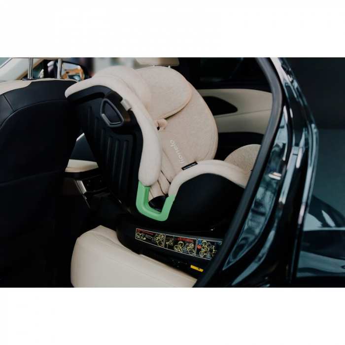 Scaun auto, Lionelo, Harmony i-Size, Rotire 360 grade, Protectie laterala, Cu spatar reglabil in 5 pozitii, Cu tetiera reglabila in 12 pozitii, 0-36 Kg, 40-150 cm, Cu Isofix, Husa din bambus, Conform  [56]