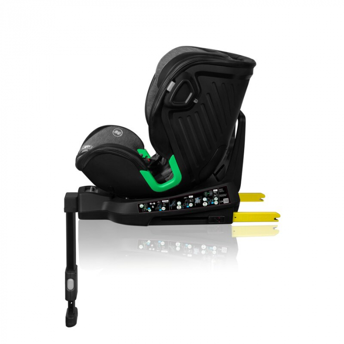 Scaun auto, Lionelo, Harmony i-Size, Rotire 360 grade, Protectie laterala, Cu spatar reglabil in 5 pozitii, Cu tetiera reglabila in 12 pozitii, 0-36 Kg, 40-150 cm, Cu Isofix, Husa din bambus, Conform  [11]