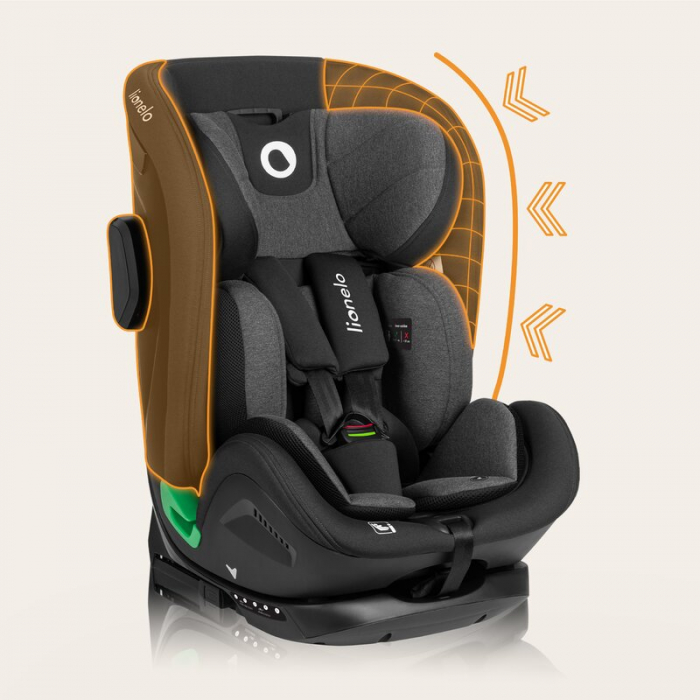 Scaun auto, Lionelo, Harper i-Size, Isofix, Cu centura TopTether, Cu spatar inclinabil in 5 pozitii, Cu tetiera reglabila in 13 pozitii, Cu tehnologie Dri Seat, Instalare cu fata inainte, 9-36 kg, 76- [31]