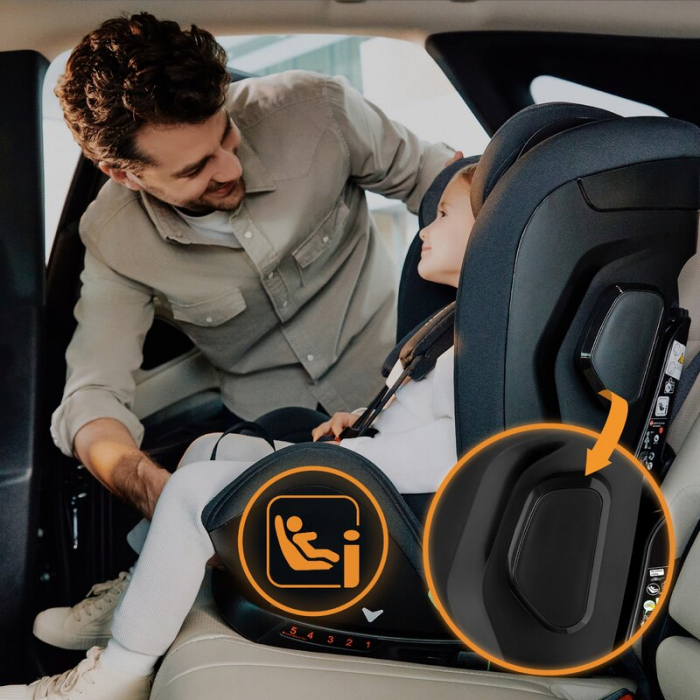 Scaun auto, Lionelo, Harper i-Size, Isofix, Cu centura TopTether, Cu spatar inclinabil in 5 pozitii, Cu tetiera reglabila in 13 pozitii, Cu tehnologie Dri Seat, Instalare cu fata inainte, 9-36 kg, 76- [27]