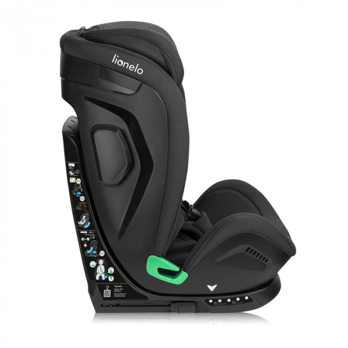 Scaun auto, Lionelo, Harper i-Size, Isofix, Cu centura TopTether, Cu spatar inclinabil in 5 pozitii, Cu tetiera reglabila in 13 pozitii, Cu tehnologie Dri Seat, Instalare cu fata inainte, 9-36 kg, 76- [13]