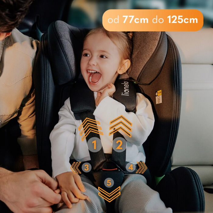 Scaun auto, Lionelo, Harper i-Size, Isofix, Cu centura TopTether, Cu spatar inclinabil in 5 pozitii, Cu tetiera reglabila in 13 pozitii, Cu tehnologie Dri Seat, Instalare cu fata inainte, 9-36 kg, 76- [28]
