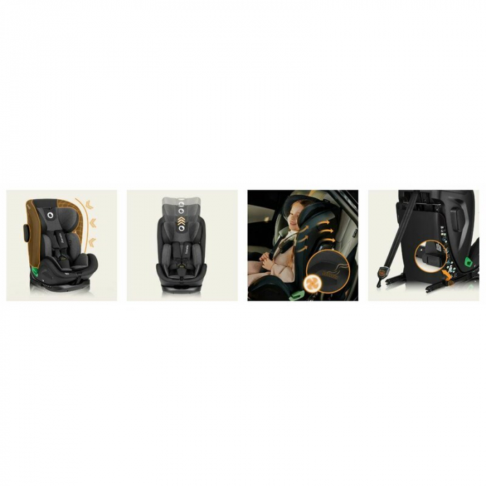 Scaun auto, Lionelo, Harper i-Size, Isofix, Cu centura TopTether, Cu spatar inclinabil in 5 pozitii, Cu tetiera reglabila in 13 pozitii, Cu tehnologie Dri Seat, Instalare cu fata inainte, 9-36 kg, 76- [39]