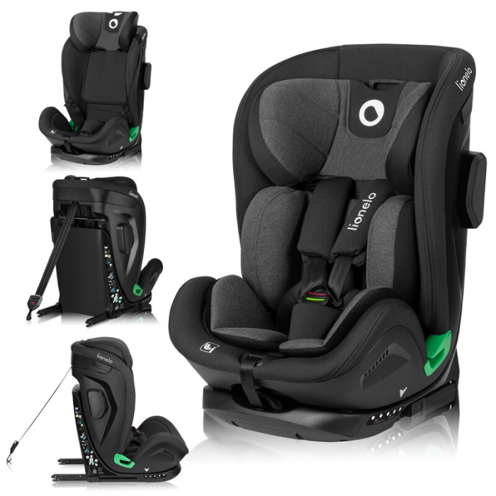 Scaun auto, Lionelo, Harper i-Size, Isofix, Cu centura TopTether, Cu spatar inclinabil in 5 pozitii, Cu tetiera reglabila in 13 pozitii, Cu tehnologie Dri Seat, Instalare cu fata inainte, 9-36 kg, 76- [37]