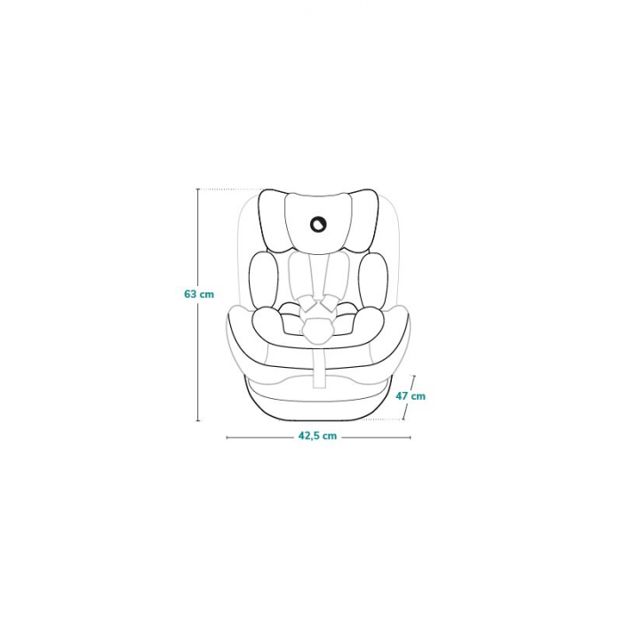Scaun auto, Lionelo, Harper i-Size, Isofix, Cu centura TopTether, Cu spatar inclinabil in 5 pozitii, Cu tetiera reglabila in 13 pozitii, Cu tehnologie Dri Seat, Instalare cu fata inainte, 9-36 kg, 76- [36]