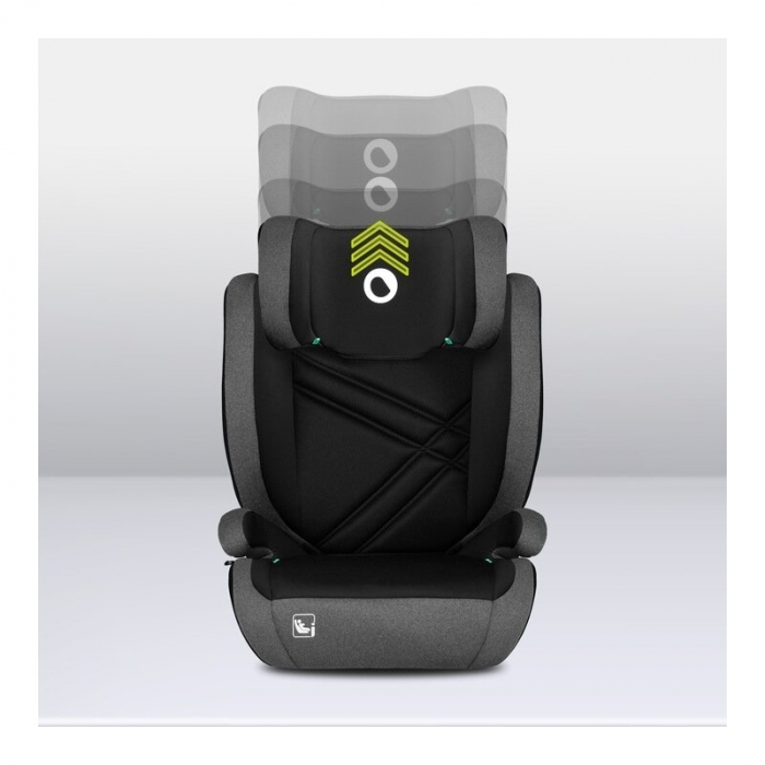 Scaun auto, Lionelo, Hugo i-Size, Universal, Orientare in directia sensului de mers, Reglabil, Conform standardului de securitate R129, 100-150 cm, 4-12 ani, Gri [17]