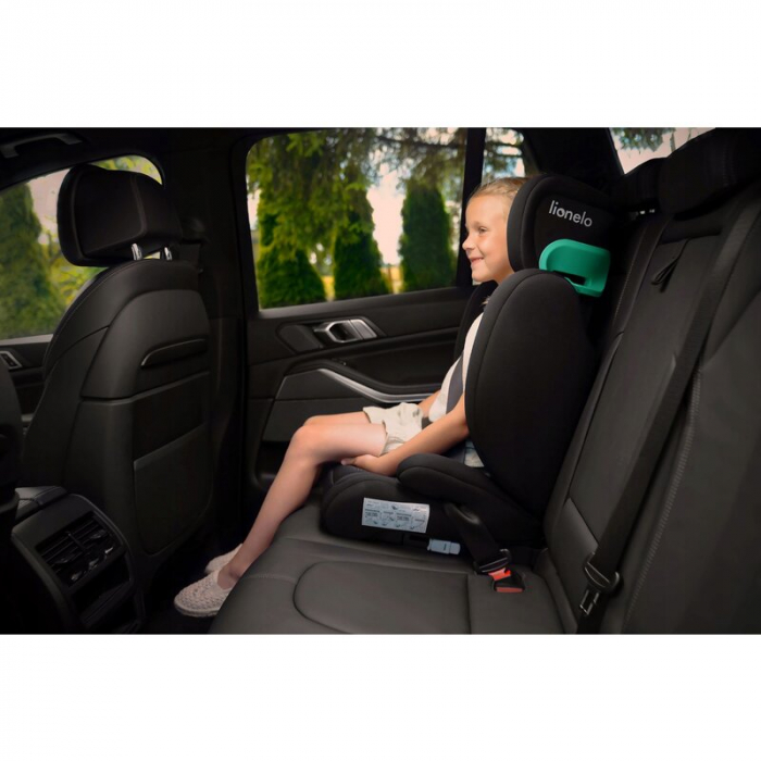 Scaun auto, Lionelo, Hugo i-Size, Universal, Orientare in directia sensului de mers, Reglabil, Conform standardului de securitate R129, 100-150 cm, 4-12 ani, Gri [24]