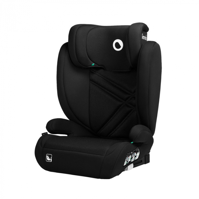 Scaun auto, Lionelo, Hugo i-Size, Universal, Orientare in directia sensului de mers, Reglabil, Conform standardului de securitate R129, 100-150 cm, 4-12 ani, Negru [1]