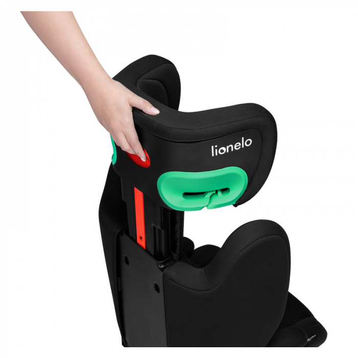 Scaun auto, Lionelo, Hugo i-Size, Universal, Orientare in directia sensului de mers, Reglabil, Conform standardului de securitate R129, 100-150 cm, 4-12 ani, Negru [18]