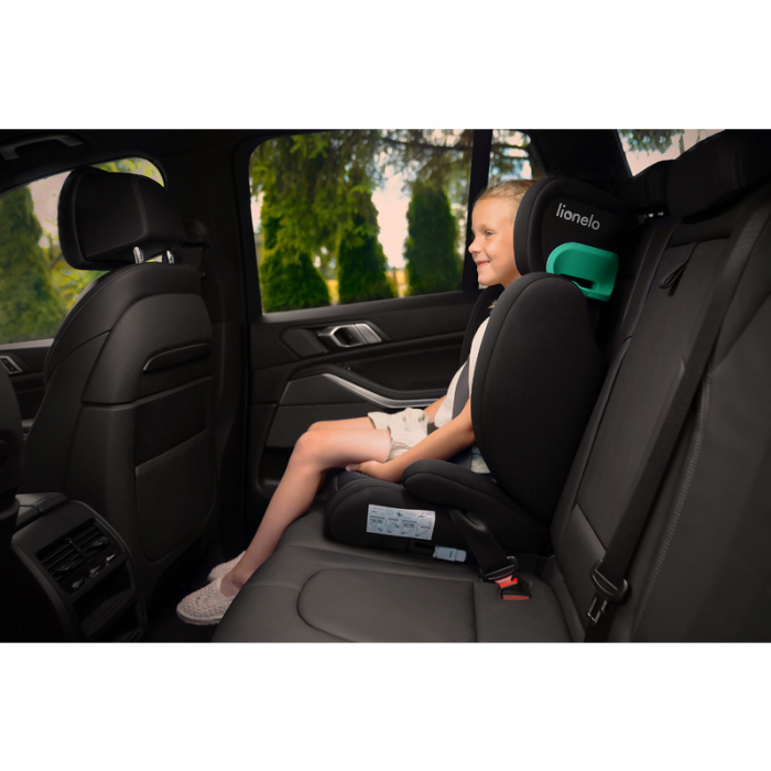 Scaun auto, Lionelo, Hugo i-Size, Universal, Orientare in directia sensului de mers, Reglabil, Conform standardului de securitate R129, 100-150 cm, 4-12 ani, Negru [27]