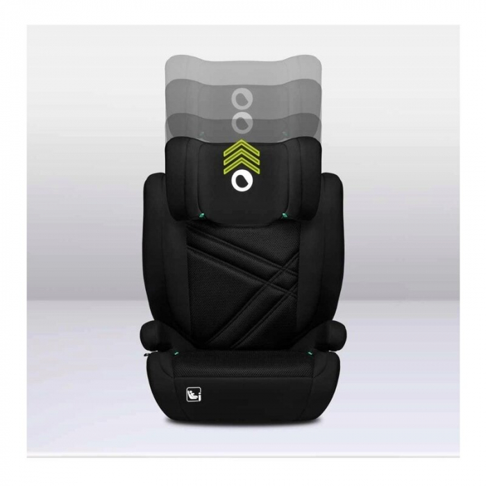 Scaun auto, Lionelo, Hugo i-Size, Universal, Orientare in directia sensului de mers, Reglabil, Conform standardului de securitate R129, 100-150 cm, 4-12 ani, Negru [23]