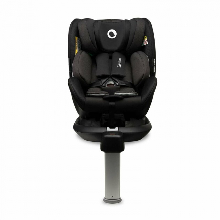 Scaun auto, Lionelo, I-size Antoon Plus, Pozitie de somn, Protectie laterala, Rotire 360 grade, 0-18 kg, Cu Isofix si picior de sustinere, Negru, Testat ADAC, Conform cu standardul european de securit [12]