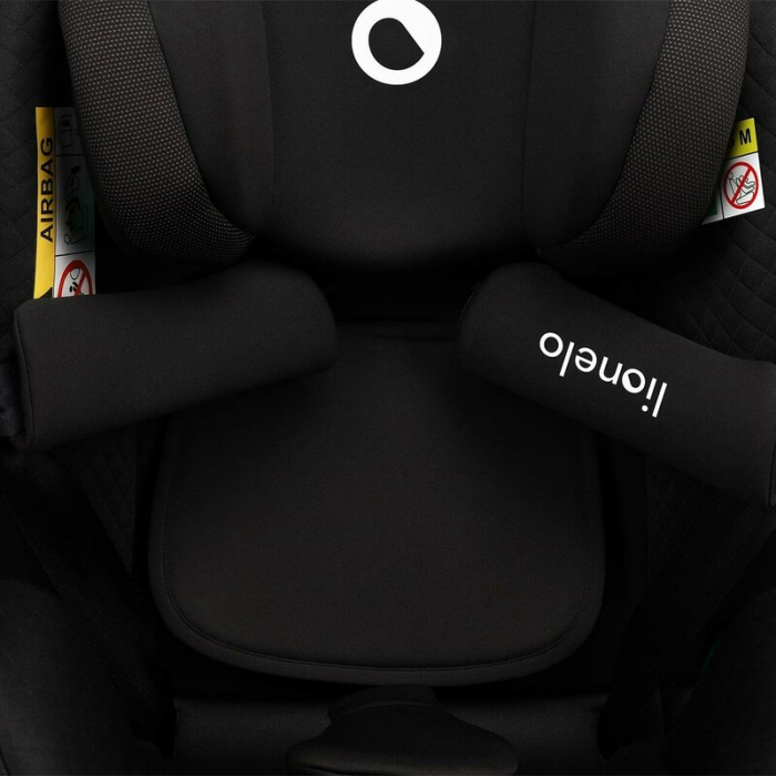 Scaun auto, Lionelo, I-size Antoon Plus, Pozitie de somn, Protectie laterala, Rotire 360 grade, 0-18 kg, Cu Isofix si picior de sustinere, Negru, Testat ADAC, Conform cu standardul european de securit [24]