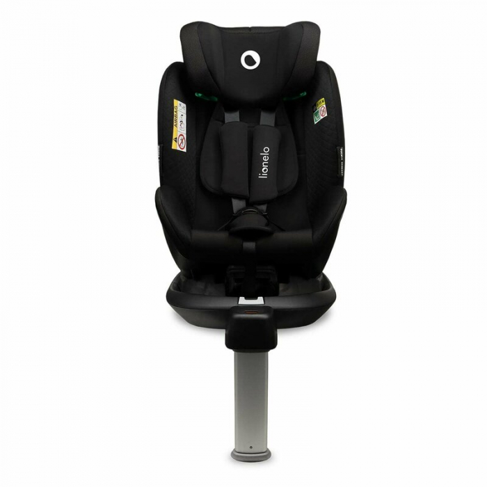Scaun auto, Lionelo, I-size Antoon Plus, Pozitie de somn, Protectie laterala, Rotire 360 grade, 0-18 kg, Cu Isofix si picior de sustinere, Negru, Testat ADAC, Conform cu standardul european de securit [11]