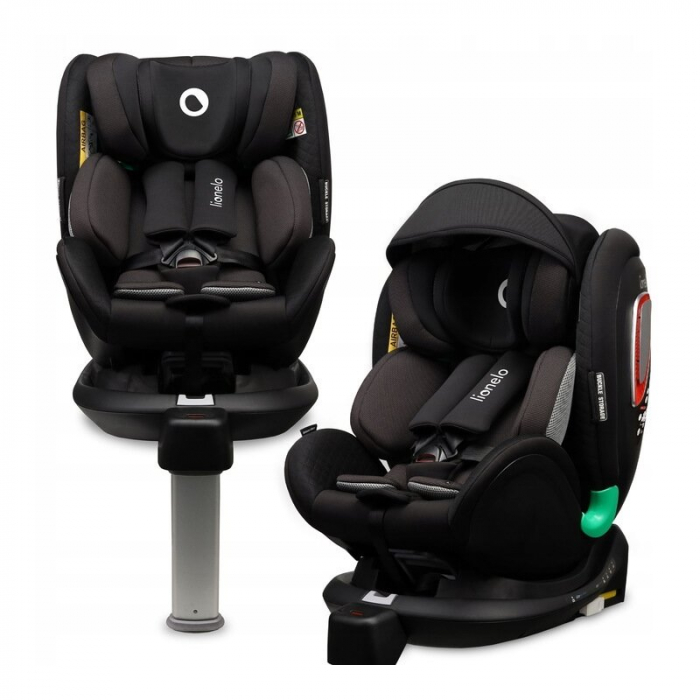 Scaun auto, Lionelo, I-size Antoon Plus, Pozitie de somn, Protectie laterala, Rotire 360 grade, 0-18 kg, Cu Isofix si picior de sustinere, Negru, Testat ADAC, Conform cu standardul european de securit [4]