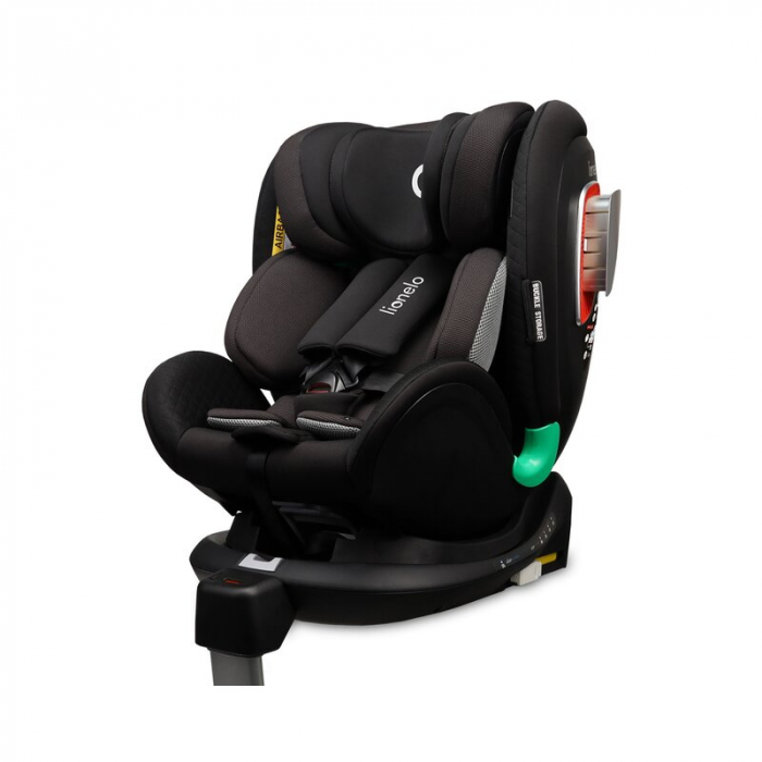 Scaun auto, Lionelo, I-size Antoon Plus, Pozitie de somn, Protectie laterala, Rotire 360 grade, 0-18 kg, Cu Isofix si picior de sustinere, Negru, Testat ADAC, Conform cu standardul european de securit [6]