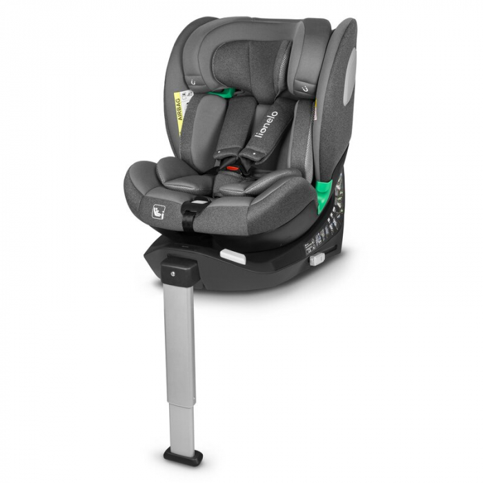 Scaun auto, Lionelo, i-Size Braam, 0-36 Kg, 40-150 cm, Cu isofix si picior de fixare, Protectie laterala, Rotire 360 grade, Ajustare spatar in 5 pozitii, Tetiera reglabila in 14 trepte, Conform cu sta [1]
