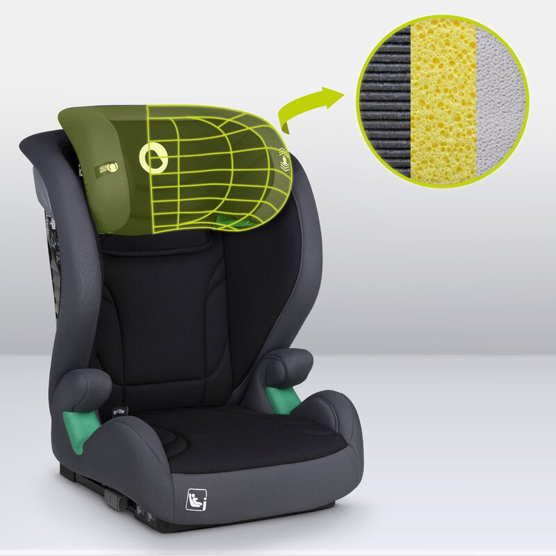 Scaun auto, Lionelo, i-Size Igo, 100- 150 cm, Cu isofix, Protectie laterala, Ajustare spatar in 2 pozitii, Tetiera Tri-Guard reglabila in 11 pozitii, Conform cu standardul european de securitate R129, [29]