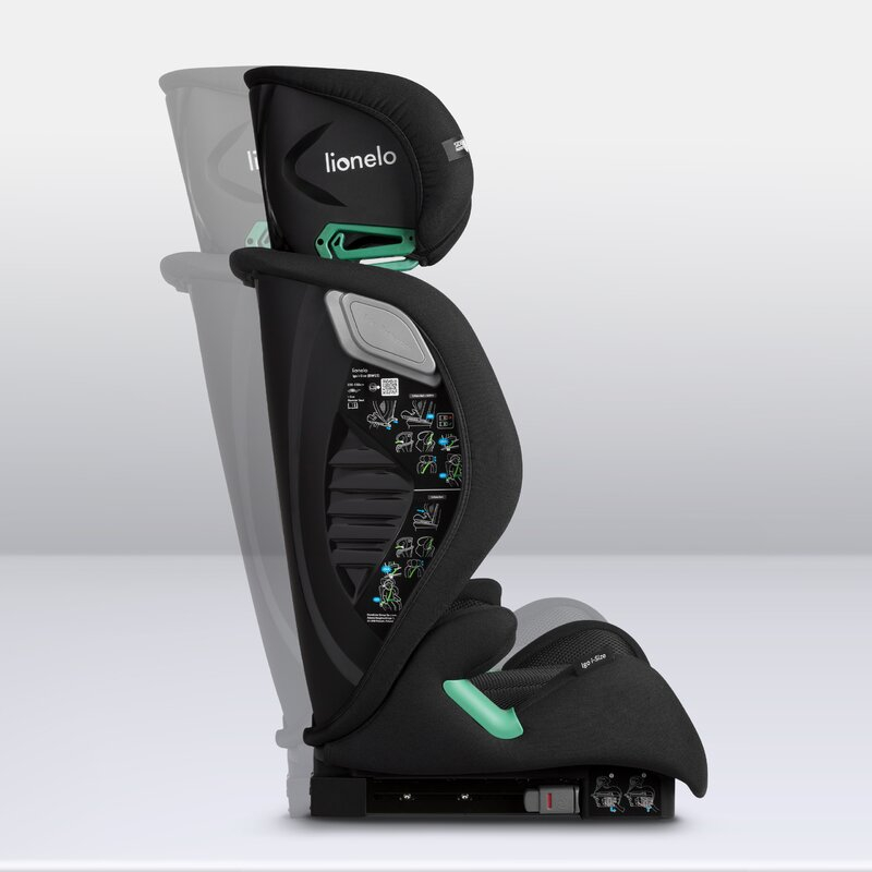 Scaun auto, Lionelo, i-Size Igo, 100- 150 cm, Cu isofix, Protectie laterala, Ajustare spatar in 2 pozitii, Tetiera Tri-Guard reglabila in 11 pozitii, Conform cu standardul european de securitate R129, [36]