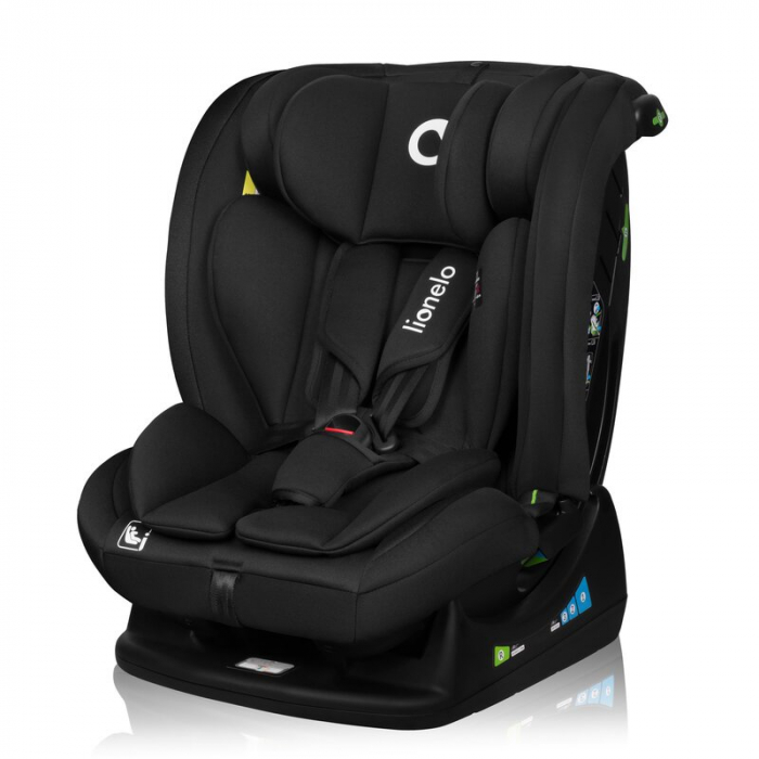 Scaun auto, Lionelo, i-Size Izzy, 0-36 Kg, 40-150 cm, Instalare cu centurile masinii, Protectie laterala, Ajustare spatar in 3 pozitii, Tetiera reglabila in 13 trepte, Conform cu R129, Negru [1]