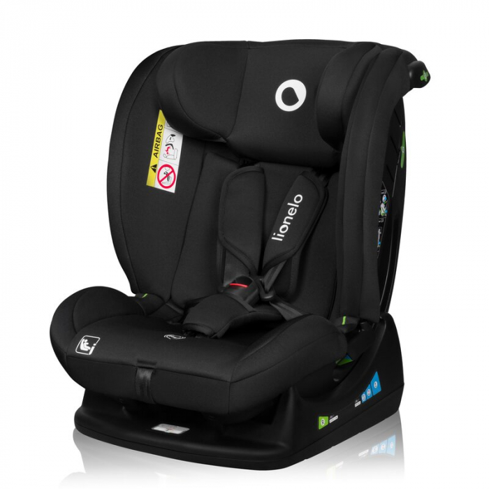 Scaun auto, Lionelo, i-Size Izzy, 0-36 Kg, 40-150 cm, Instalare cu centurile masinii, Protectie laterala, Ajustare spatar in 3 pozitii, Tetiera reglabila in 13 trepte, Conform cu R129, Negru [3]