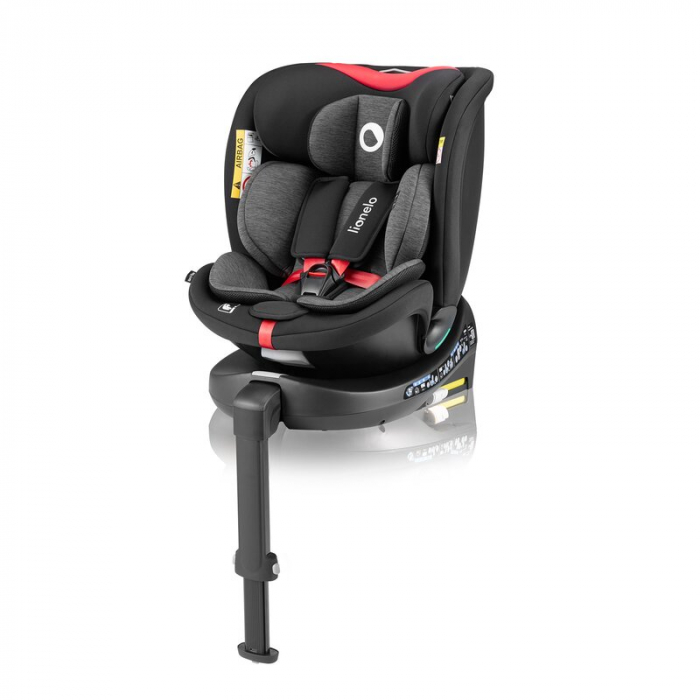 Scaun auto, Lionelo, i-Size Navy, 0-36 Kg, 40-150 cm, Cu isofix si picior de fixare, Protectie laterala, Rotire 360 grade, Ajustare spatar in 4 pozitii, Tetiera reglabila in 11 trepte, Conform cu R129 [3]