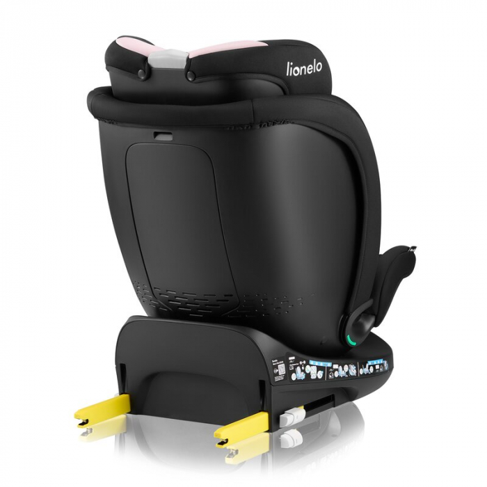 Scaun auto, Lionelo, i-Size Navy, 0-36 Kg, 40-150 cm, Cu isofix si picior de fixare, Protectie laterala, Rotire 360 grade, Ajustare spatar in 4 pozitii, Tetiera reglabila in 11 trepte, Conform cu R129 [18]