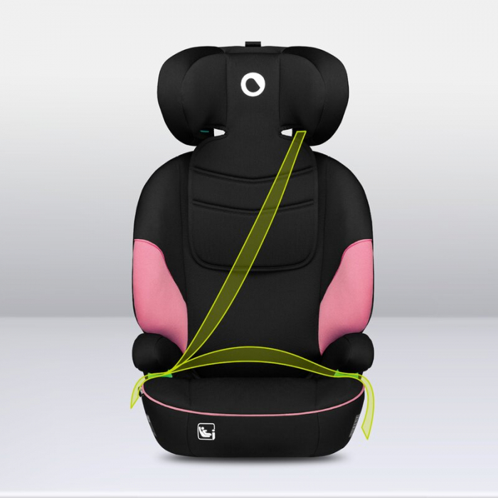 Scaun auto, Lionelo, Lars i-Size, Cu tetiera reglabila in 10 pozitii, Cu pozitionare spre sensul de mers, 15-36 Kg, 100-150 cm, Conform cu standardul european de securitate ECE R129/03, Roz [14]