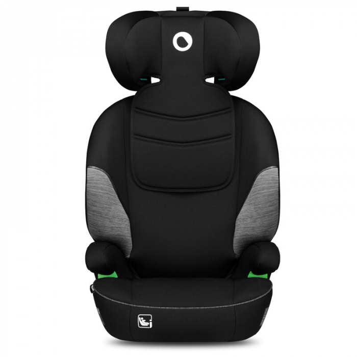 Scaun auto, Lionelo, Lars i-Size, Cu tetiera reglabila in 10 pozitii, Cu pozitionare spre sensul de mers, 15-36 Kg, 100-150 cm, Conform cu standardul european de securitate ECE R129/03, Negru/Gri [8]