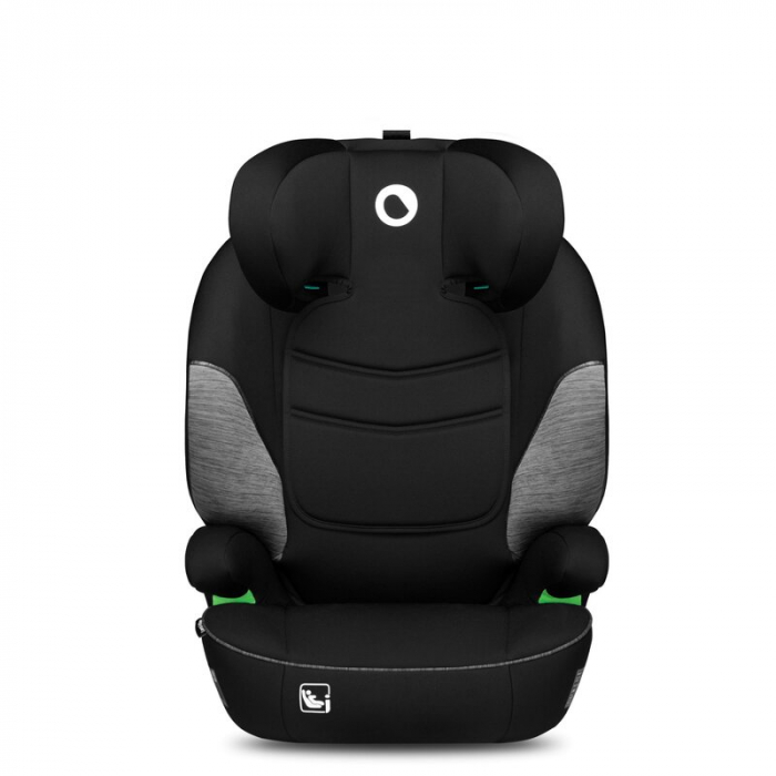 Scaun auto, Lionelo, Lars i-Size, Cu tetiera reglabila in 10 pozitii, Cu pozitionare spre sensul de mers, 15-36 Kg, 100-150 cm, Conform cu standardul european de securitate ECE R129/03, Negru/Gri [6]