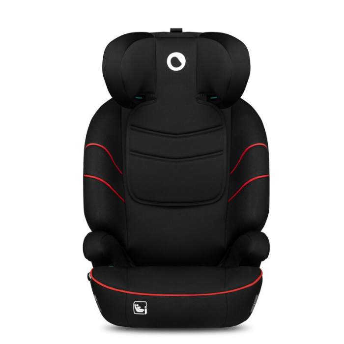 Scaun auto, Lionelo, Lars i-Size, Cu tetiera reglabila in 10 pozitii, Cu pozitionare spre sensul de mers, 15-36 Kg, 100-150 cm, Conform cu standardul european de securitate ECE R129/03, Negru/Rosu [7]