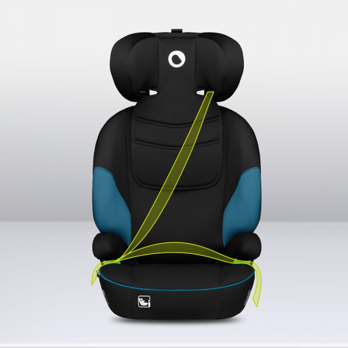 Scaun auto, Lionelo, Lars i-Size, Cu tetiera reglabila in 10 pozitii, Cu pozitionare spre sensul de mers, 15-36 Kg, 100-150 cm, Conform cu standardul european de securitate ECE R129/03, Negru/Albastru [14]