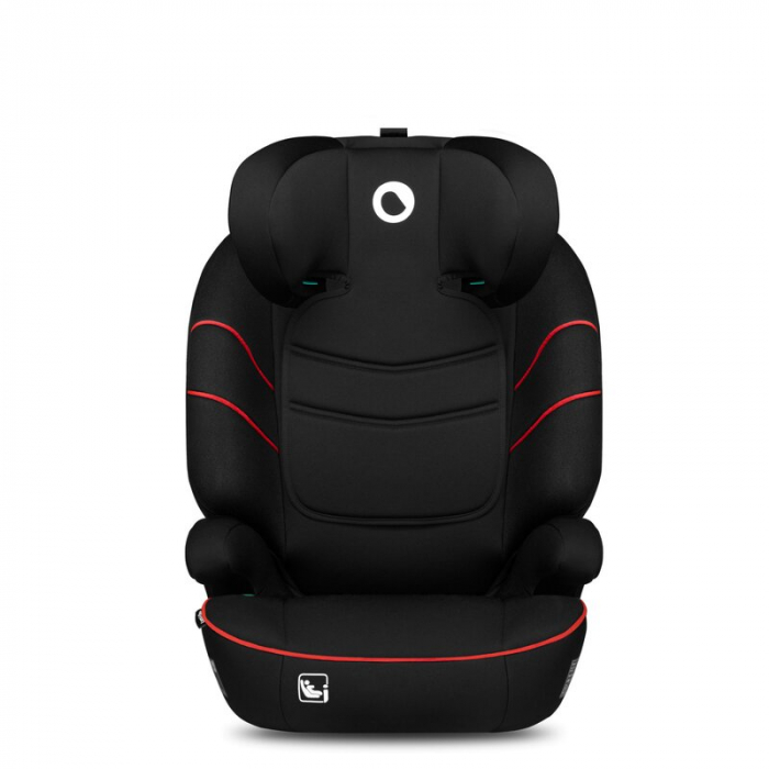 Scaun auto, Lionelo, Lars i-Size, Cu tetiera reglabila in 10 pozitii, Cu pozitionare spre sensul de mers, 15-36 Kg, 100-150 cm, Conform cu standardul european de securitate ECE R129/03, Negru/Rosu [6]