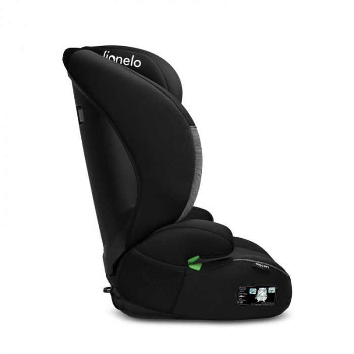 Scaun auto, Lionelo, Lars i-Size, Cu tetiera reglabila in 10 pozitii, Cu pozitionare spre sensul de mers, 15-36 Kg, 100-150 cm, Conform cu standardul european de securitate ECE R129/03, Negru/Gri [9]