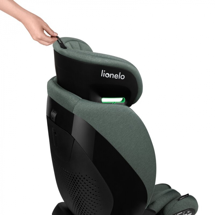 Scaun auto, Lionelo, Lavender I-size, Isofix, Cu centura TopTether, Cu spatar inclinabil in 5 pozitii, Cu tetiera reglabila in 13 pozitii, Instalare cu fata inainte, 9-36 Kg, 76-150 cm, Conform cu ECE [18]