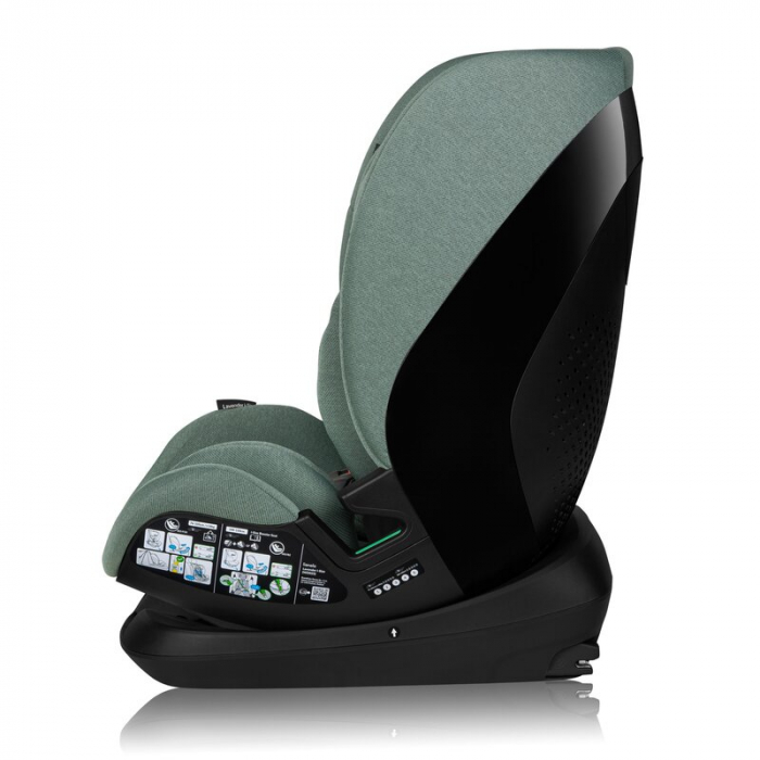 Scaun auto, Lionelo, Lavender I-size, Isofix, Cu centura TopTether, Cu spatar inclinabil in 5 pozitii, Cu tetiera reglabila in 13 pozitii, Instalare cu fata inainte, 9-36 Kg, 76-150 cm, Conform cu ECE [10]