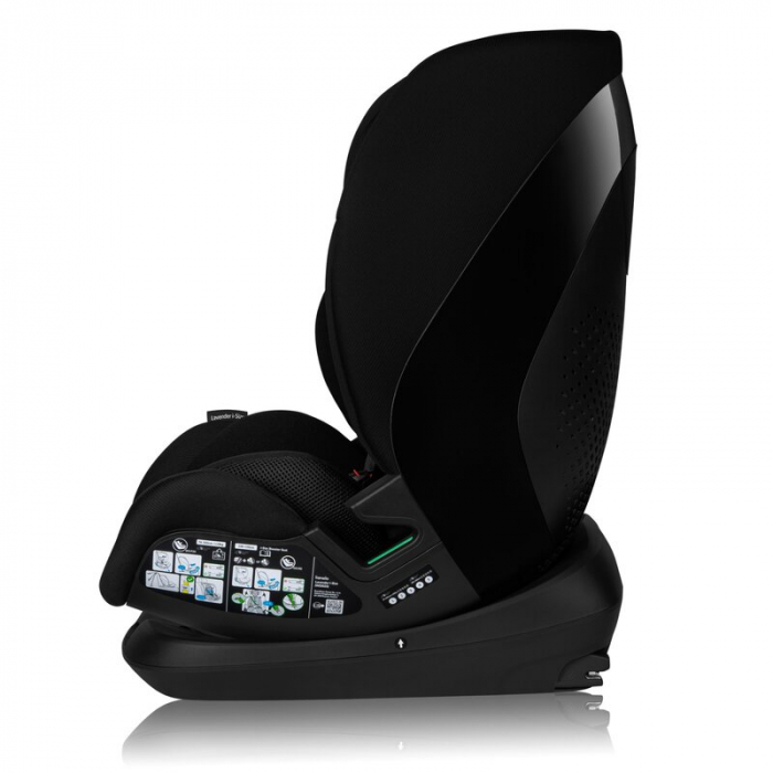 Scaun auto, Lionelo, Lavender I-size, Isofix, Cu centura TopTether, Cu spatar inclinabil in 5 pozitii, Cu tetiera reglabila in 13 pozitii, Instalare cu fata inainte, 9-36 Kg, 76-150 cm, Conform cu ECE [8]