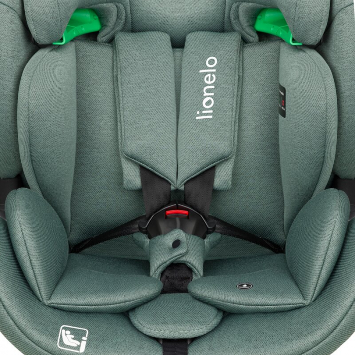 Scaun auto, Lionelo, Lavender I-size, Isofix, Cu centura TopTether, Cu spatar inclinabil in 5 pozitii, Cu tetiera reglabila in 13 pozitii, Instalare cu fata inainte, 9-36 Kg, 76-150 cm, Conform cu ECE [16]