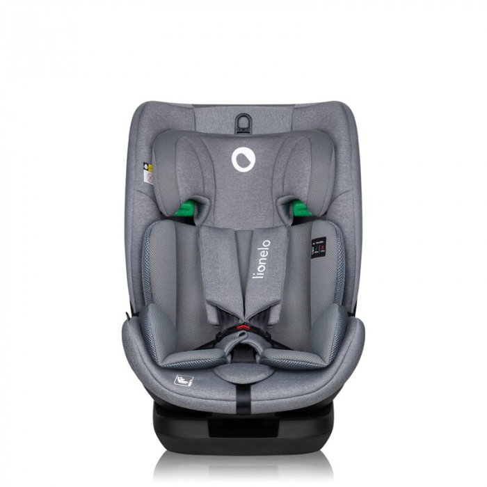 Scaun auto, Lionelo, Lavender I-size, Isofix, Cu centura TopTether, Cu spatar inclinabil in 5 pozitii, Cu tetiera reglabila in 13 pozitii, Instalare cu fata inainte, 9-36 Kg, 76-150 cm, Conform cu ECE [3]