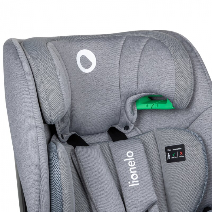 Scaun auto, Lionelo, Lavender I-size, Isofix, Cu centura TopTether, Cu spatar inclinabil in 5 pozitii, Cu tetiera reglabila in 13 pozitii, Instalare cu fata inainte, 9-36 Kg, 76-150 cm, Conform cu ECE [11]