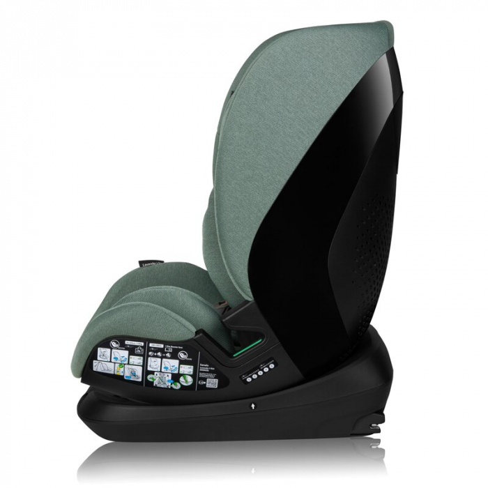 Scaun auto, Lionelo, Lavender I-size, Isofix, Cu centura TopTether, Cu spatar inclinabil in 5 pozitii, Cu tetiera reglabila in 13 pozitii, Instalare cu fata inainte, 9-36 Kg, 76-150 cm, Conform cu ECE [9]