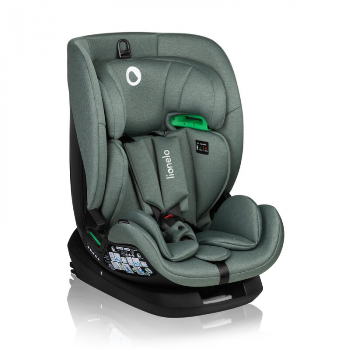 Scaun auto, Lionelo, Lavender I-size, Isofix, Cu centura TopTether, Cu spatar inclinabil in 5 pozitii, Cu tetiera reglabila in 13 pozitii, Instalare cu fata inainte, 9-36 Kg, 76-150 cm, Conform cu ECE [4]