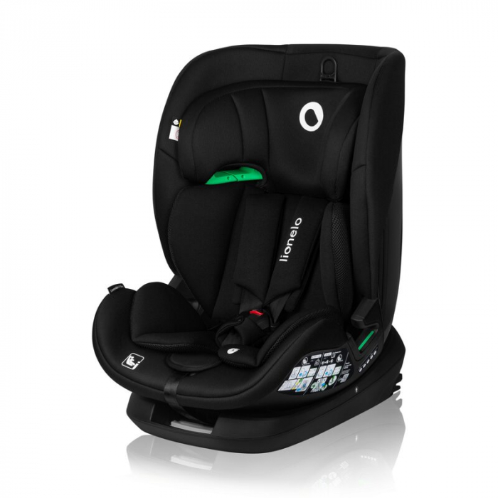 Scaun auto, Lionelo, Lavender I-size, Isofix, Cu centura TopTether, Cu spatar inclinabil in 5 pozitii, Cu tetiera reglabila in 13 pozitii, Instalare cu fata inainte, 9-36 Kg, 76-150 cm, Conform cu ECE [1]
