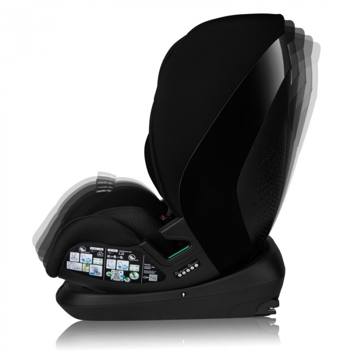 Scaun auto, Lionelo, Lavender I-size, Isofix, Cu centura TopTether, Cu spatar inclinabil in 5 pozitii, Cu tetiera reglabila in 13 pozitii, Instalare cu fata inainte, 9-36 Kg, 76-150 cm, Conform cu ECE [7]