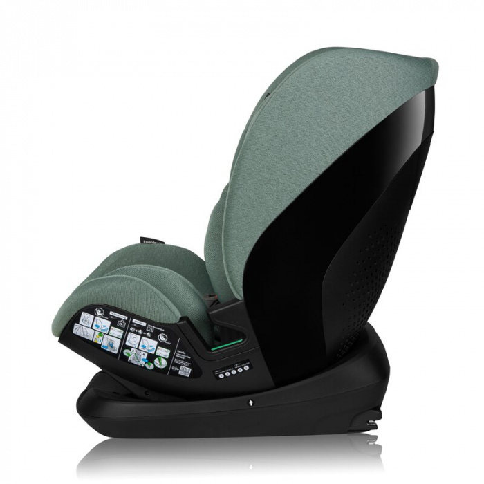 Scaun auto, Lionelo, Lavender I-size, Isofix, Cu centura TopTether, Cu spatar inclinabil in 5 pozitii, Cu tetiera reglabila in 13 pozitii, Instalare cu fata inainte, 9-36 Kg, 76-150 cm, Conform cu ECE [13]