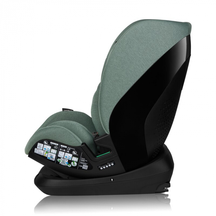 Scaun auto, Lionelo, Lavender I-size, Isofix, Cu centura TopTether, Cu spatar inclinabil in 5 pozitii, Cu tetiera reglabila in 13 pozitii, Instalare cu fata inainte, 9-36 Kg, 76-150 cm, Conform cu ECE [12]