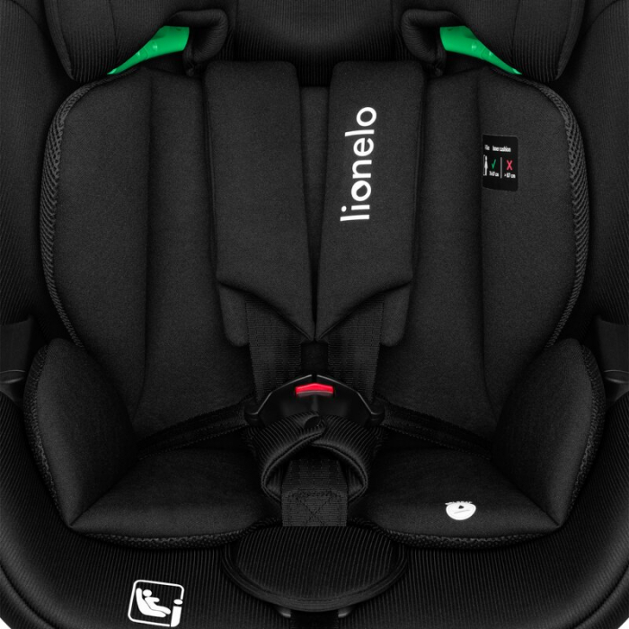 Scaun auto, Lionelo, Lavender I-size, Isofix, Cu centura TopTether, Cu spatar inclinabil in 5 pozitii, Cu tetiera reglabila in 13 pozitii, Instalare cu fata inainte, 9-36 Kg, 76-150 cm, Conform cu ECE [10]
