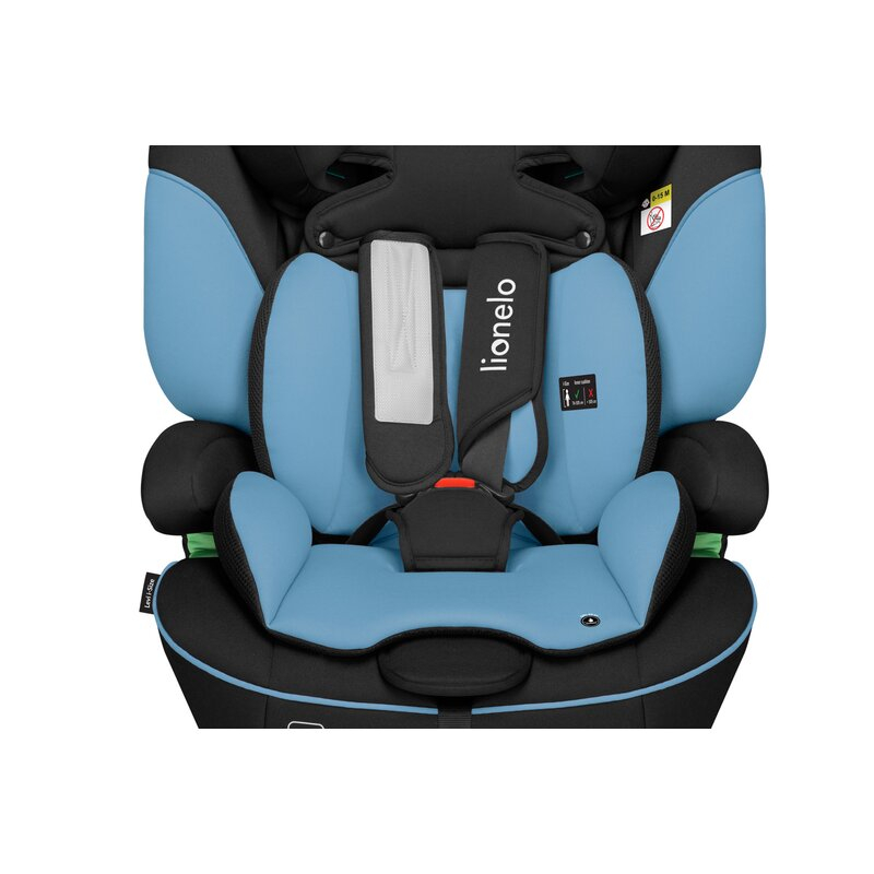 Scaun auto, Lionelo, Levi i-Size, Universal, Instalare FWF, Cu tetiera reglabila in 10 pozitii, Cu spatar detasabil, 76-150 cm, Conform cu R129, Albastru [10]