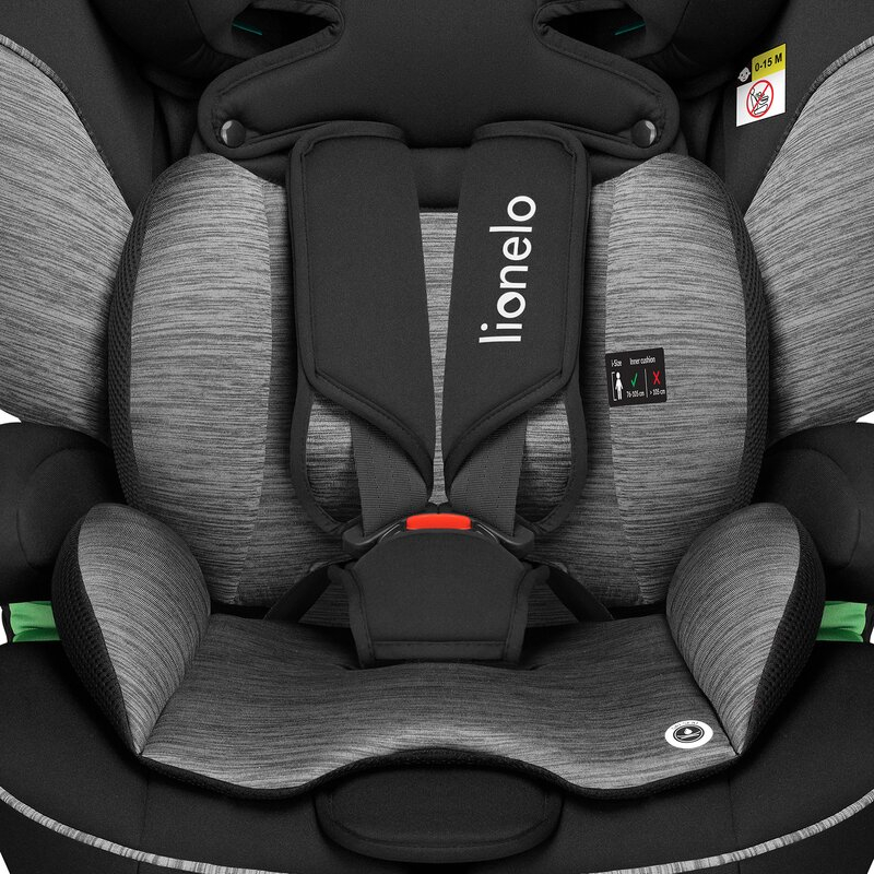 Scaun auto, Lionelo, Levi i-Size, Universal, Instalare FWF, Cu tetiera reglabila in 10 pozitii, Cu spatar detasabil, 76-150 cm, Conform cu R129, Gri [9]